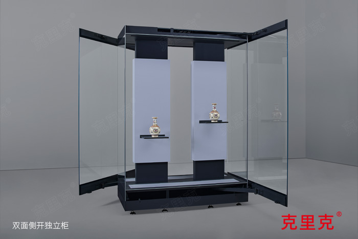 不朽情缘官网登录入口双面侧开独立玻璃柜